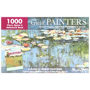 1000 piece jigsaw & reference book: great painters claude monet - Ảnh 3