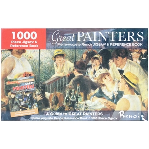 1000 piece jigsaw & reference book: great painters pierre-auguste renoir - Ảnh 5