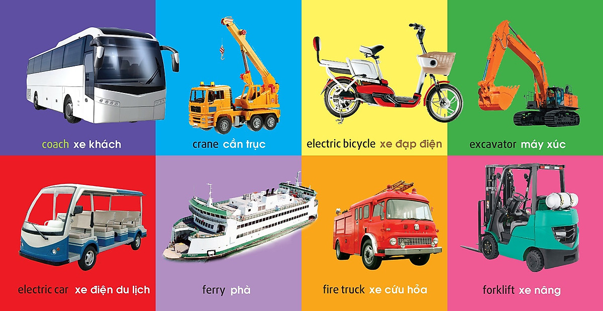 101 First Words - Transport- 101 Từ Đầu Tiên - Giao Thông - Bìa Cứng (Tái Bản 2021) - Ảnh 4