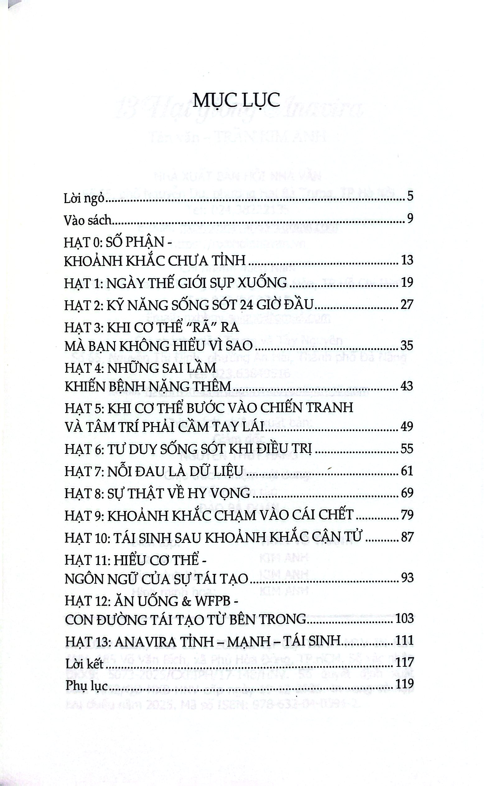 13 Hạt Giống Anavira - Sách Dành Cho Bệnh Nhân Ung Thư Muốn Sống Sót - Phục Hồi - Tái Sinh - Ảnh 3
