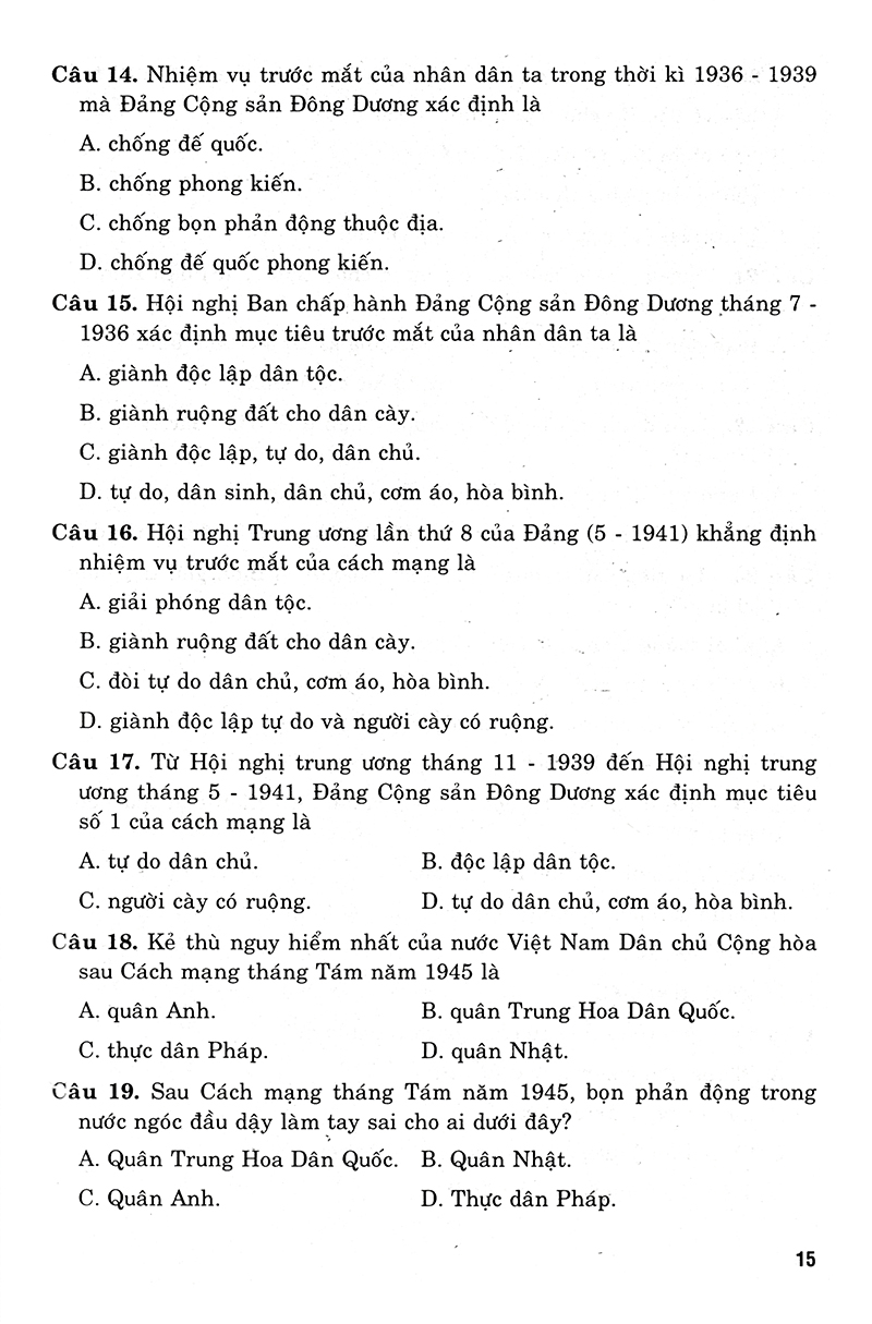 36 bộ đề trắc nghiệm ôn luyện thi trung học phổ thông quốc gia 2019 - khoa học xã hội - Ảnh 13