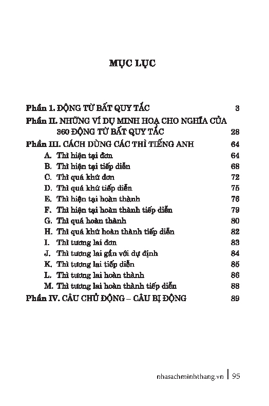 360 động từ bất quy tắc và cách dùng các thì tiếng anh (tái bản 2023) - Ảnh 10