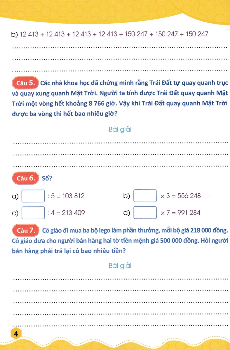 45 đề ôn luyện và kiểm tra toán 4 - tập 2 (biên soạn theo chương trình giao dục phổ thông mới) - Ảnh 6
