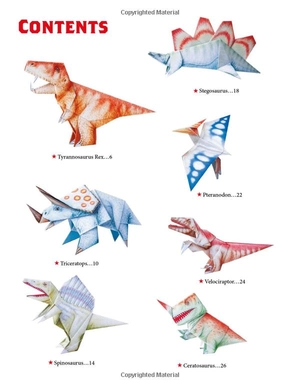 amazing origami dinosaurs: paper dinosaurs are fun to fold! (10 dinosaur models + 32 tear-out sheets + 5 bonus projects) - Ảnh 5