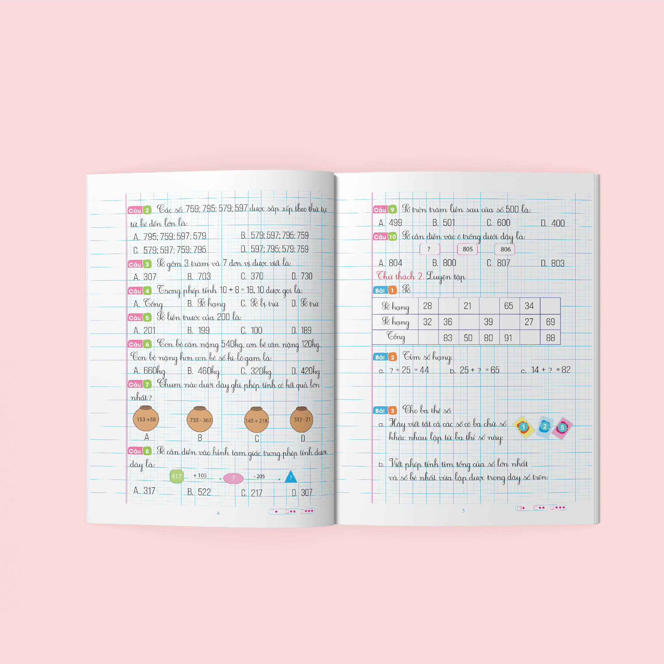 Bai Tap Tang Cuong Toan 3 - Hoc Ki 1 (Ket Noi) - Ảnh 5
