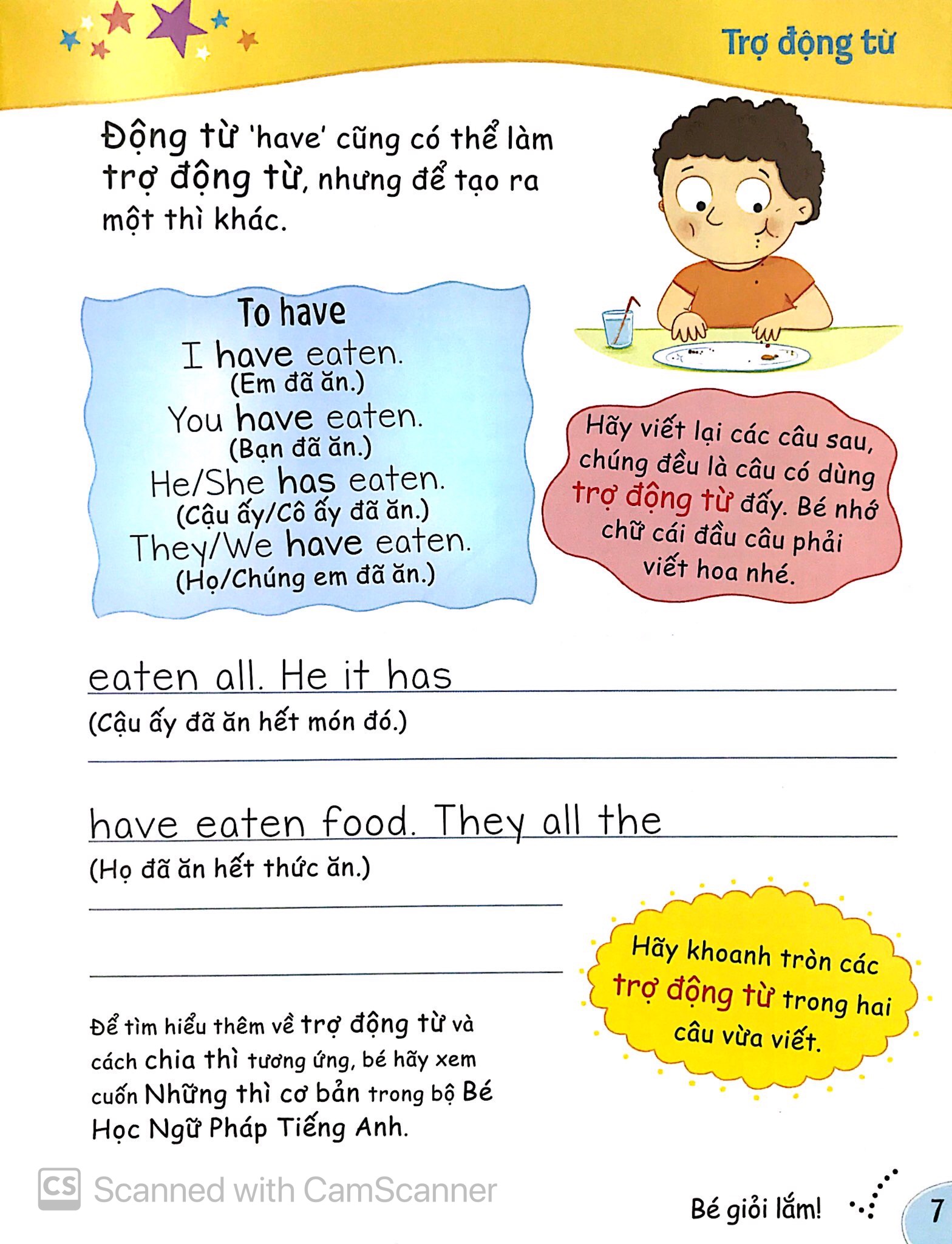 bé học ngữ pháp tiếng anh - động từ (5 - 7 tuổi) - Ảnh 7