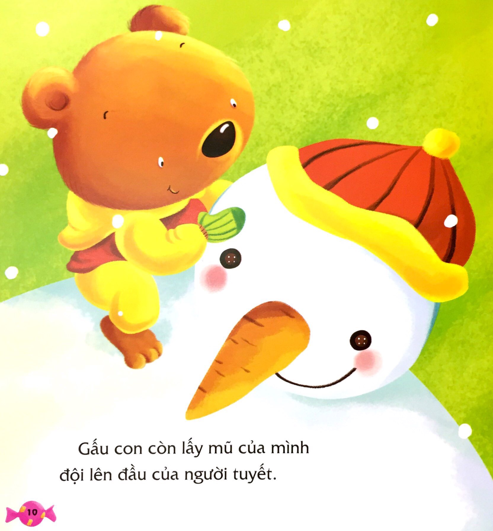 bé học nói lời hay - nói lời cảm ơn - người tuyết đáng yêu! - Ảnh 9