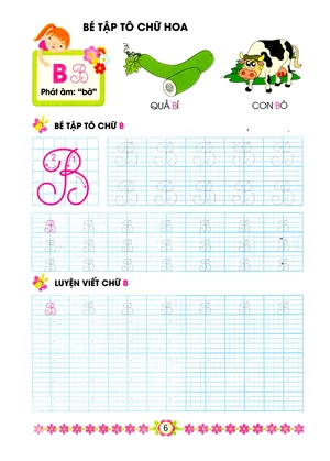 bé tập tô chữ hoa - hành trang cho bé vào lớp 1 (tái bản 2016) - Ảnh 6