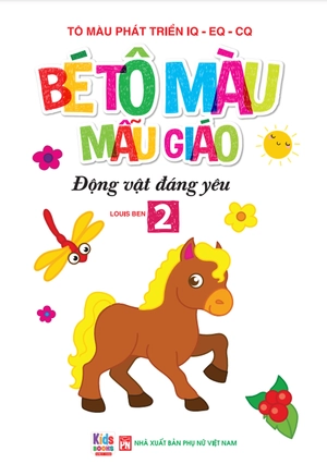 bé tập tô màu mẫu giáo - động vật đáng yêu - song ngữ anh-việt - tập 2 - Ảnh 3