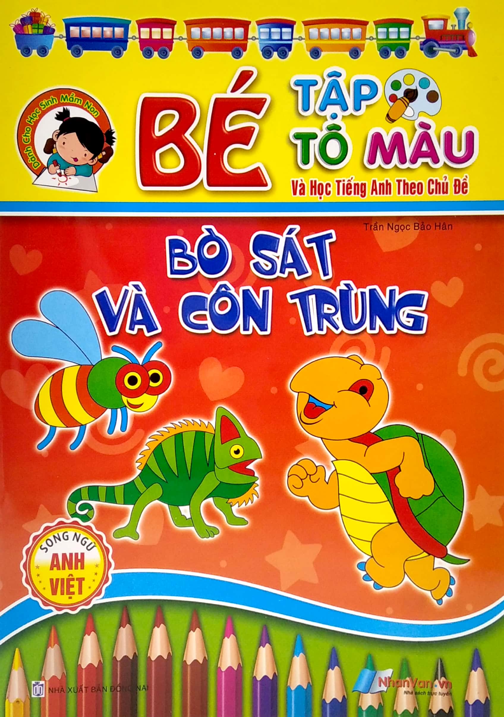bé tập tô màu và học tiếng anh theo chủ đề - bò sát và côn trùng - Ảnh 3