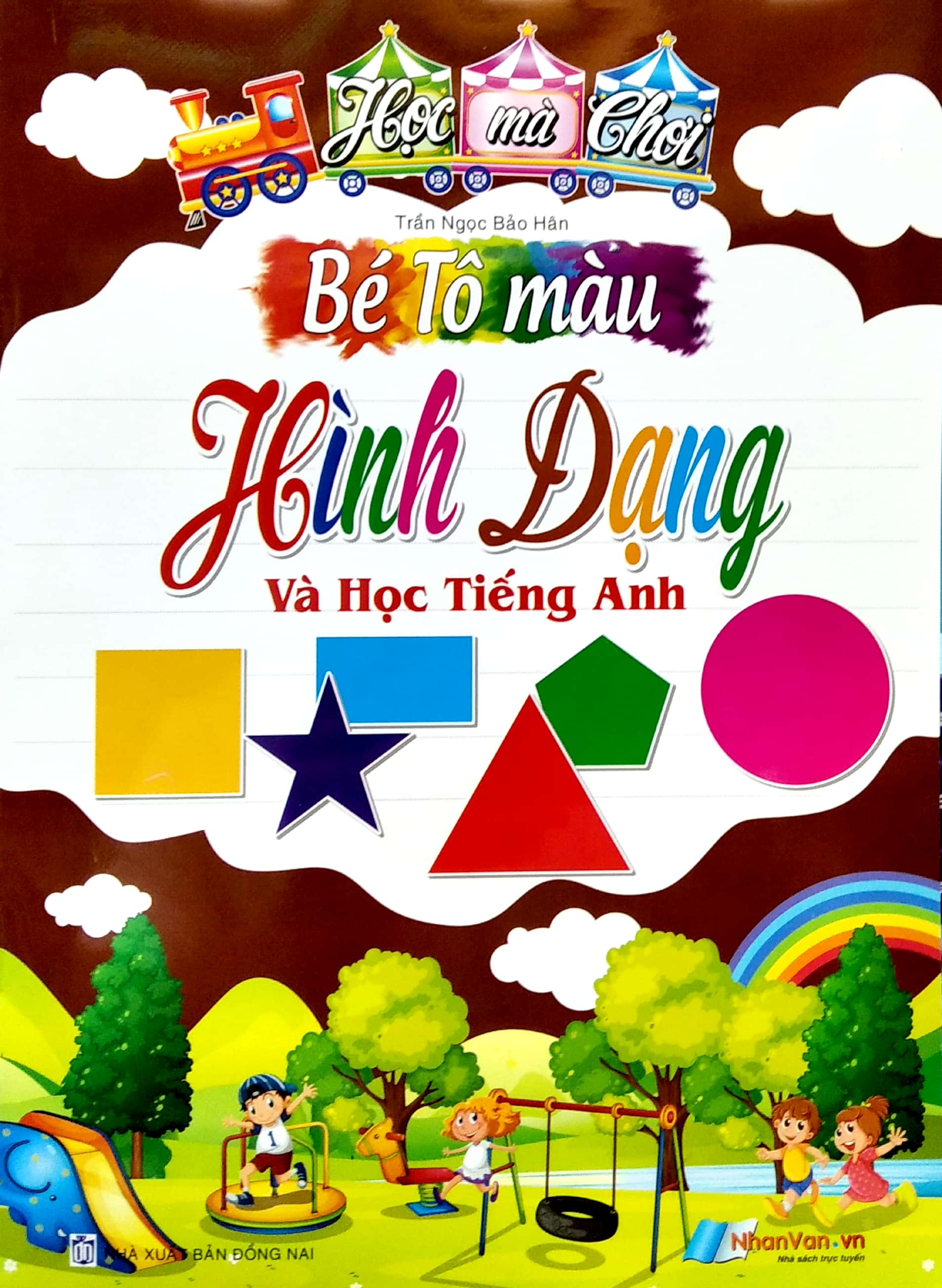 bé tô màu hình dạng và học tiếng anh - Ảnh 2