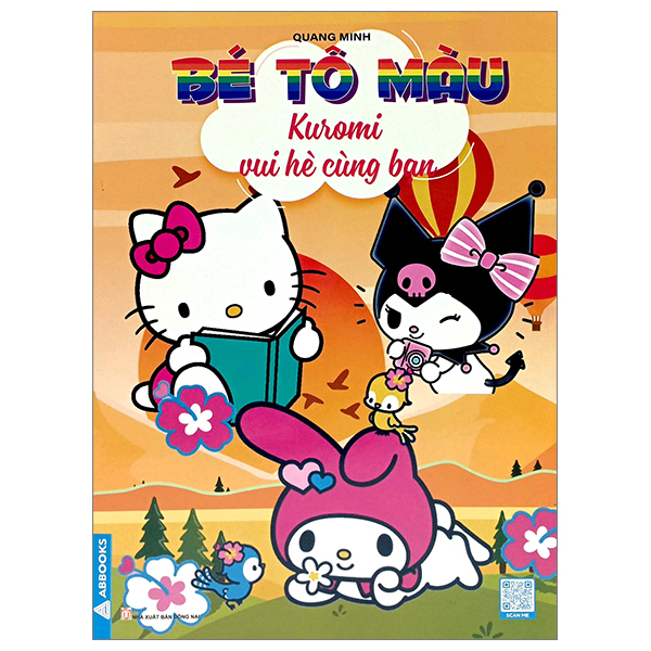 Bìa sách bé tô màu - kuromi vui hè cùng bạn