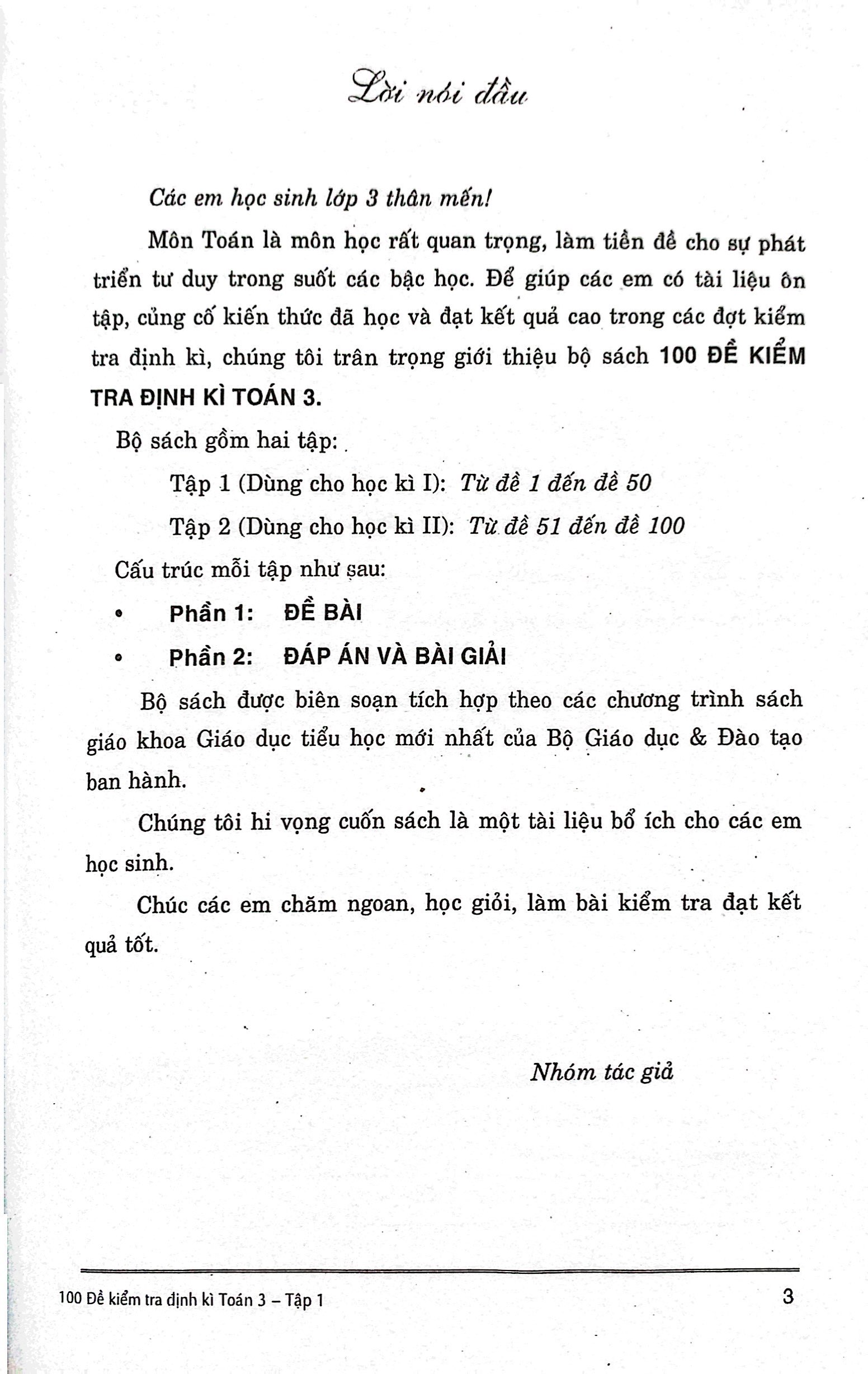 bộ 100 đề kiểm tra định kỳ toán 3 - tập một (biên soạn theo chương trình giáo dục phổ thông mới) - Ảnh 3
