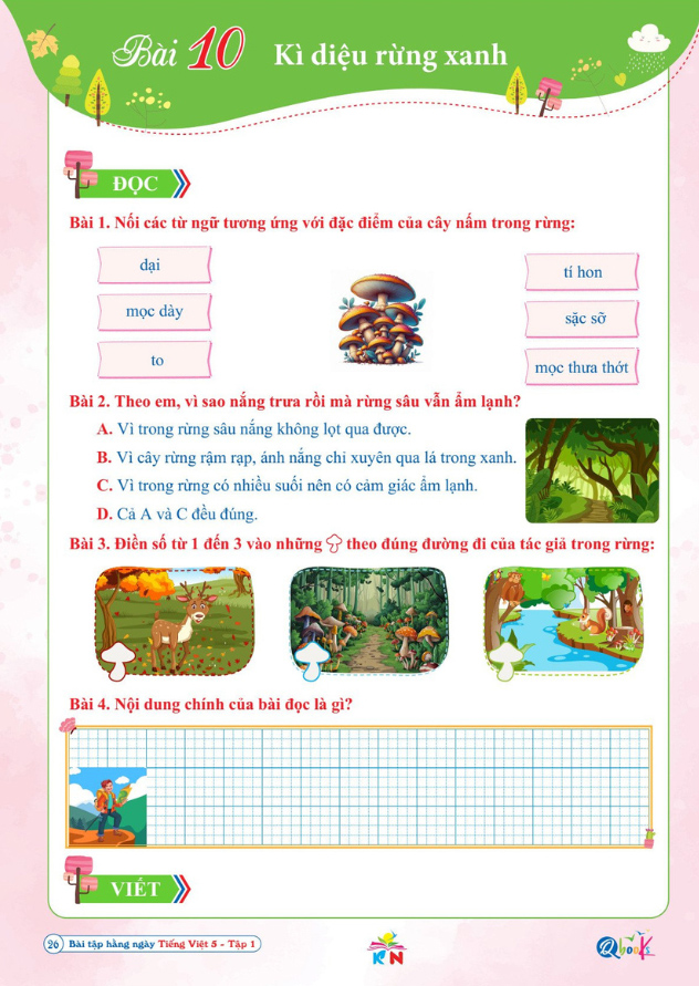 Bộ
Bài Tập Hằng Ngày Tiếng Việt 5 - Tập 1 (Kết Nối) - Ảnh 4