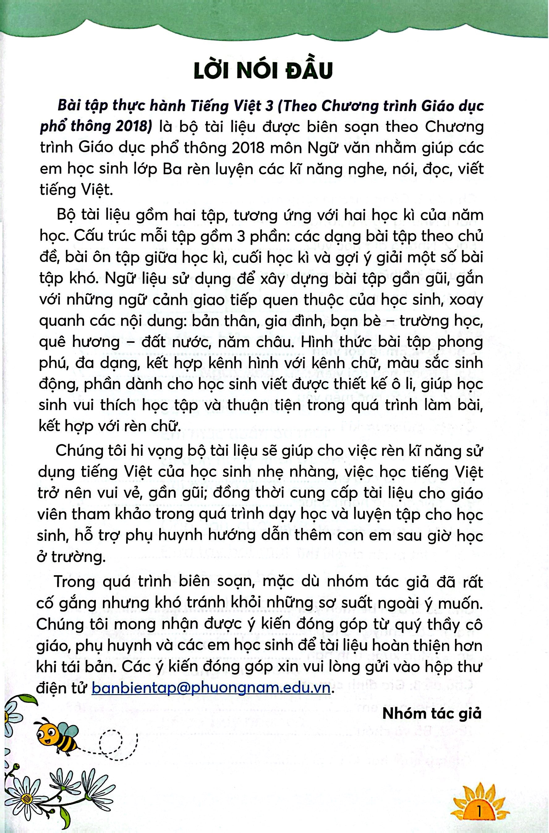 Bộ
Bài Tập Thực Hành Tiếng Việt 3 - Tập 1 (Theo Chương Trình Giáo Dục Phổ Thông 2018) - Ảnh 3