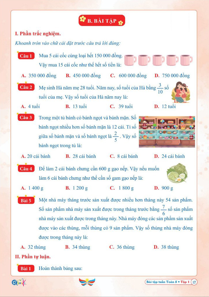 Bộ
Bài Tập Tuần Toán 5 - Tập 1 (Cánh Diều) - Ảnh 4
