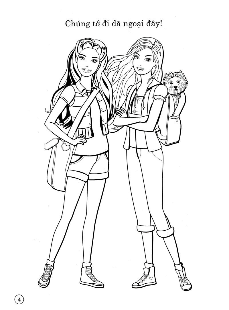 bộ barbie xinh đẹp 3 (tô màu có hình dán) - Ảnh 5