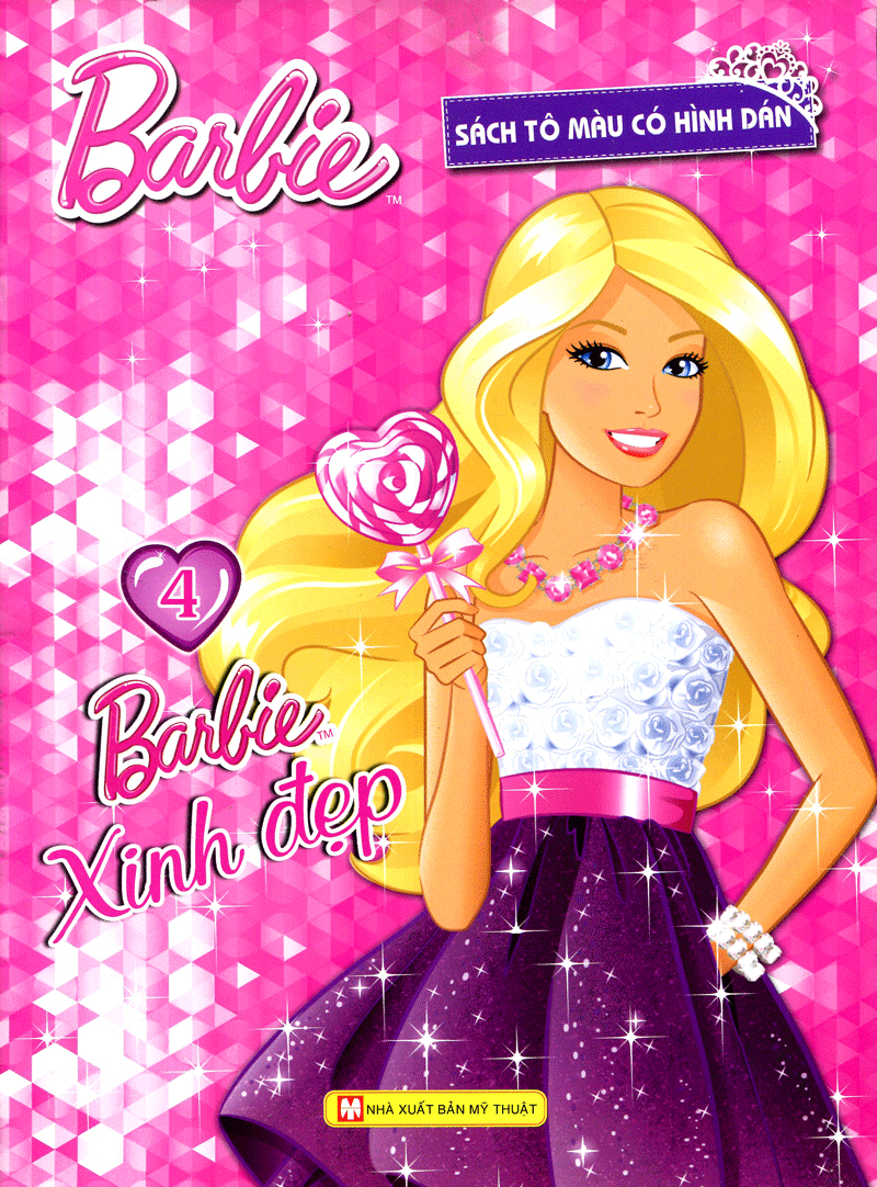 bộ barbie xinh đẹp 4 (tô màu có hình dán) - Ảnh 2