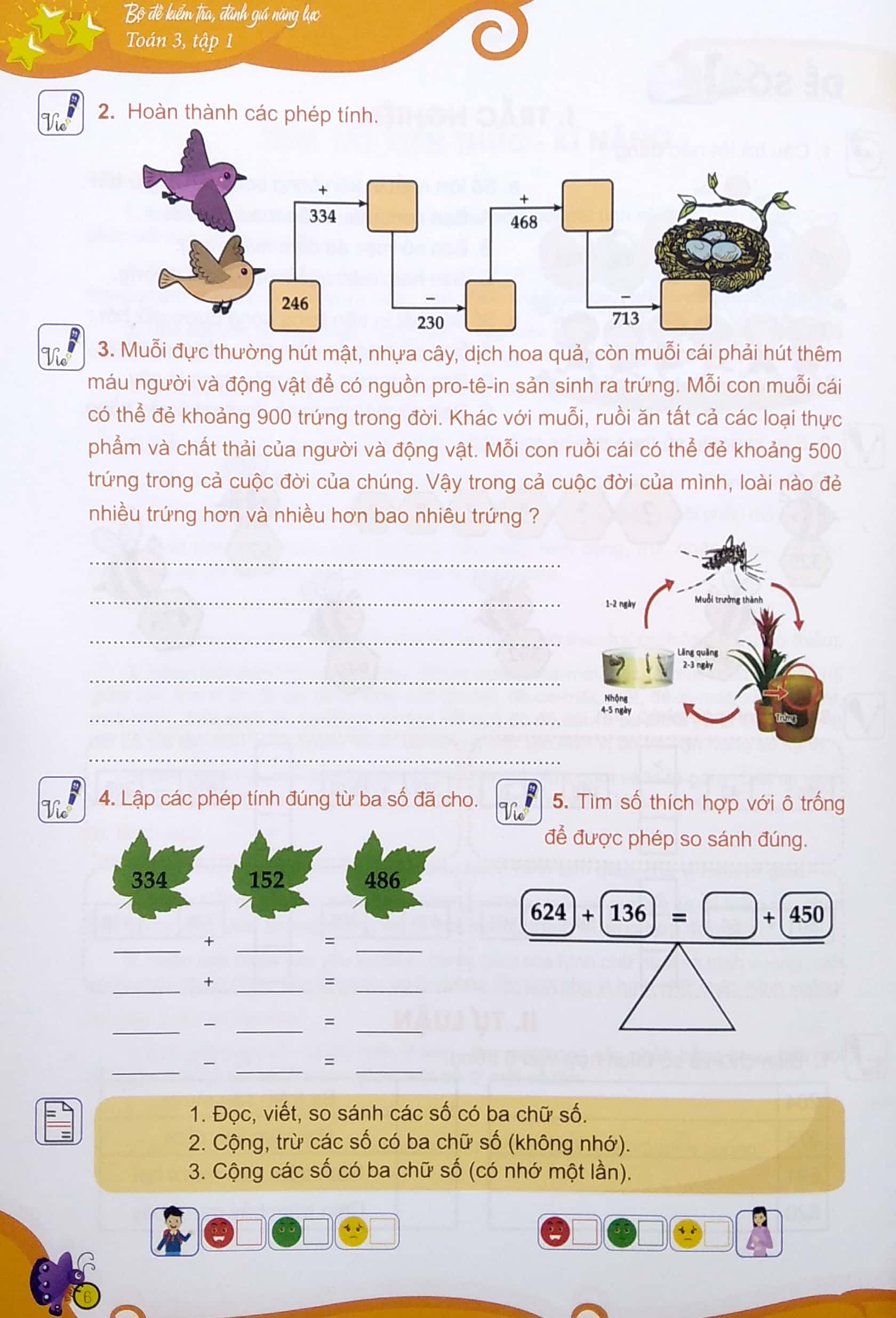 bộ bộ đề kiểm tra, đánh giá năng lực toán 3 - tập 1 (tái bản 2020) - Ảnh 5