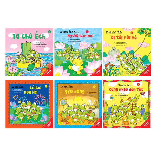 Bộ
Bộ Sách Ehon Nhật Bản - 10 Chú Ếch - Phần 1 - Tập 1-6 (Bộ 6 Cuốn)