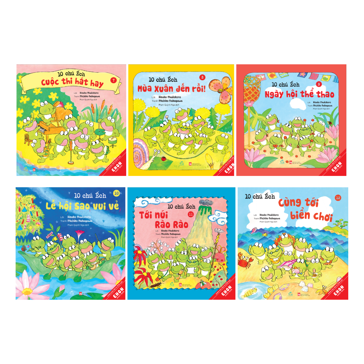 Bộ
Bộ Sách Ehon Nhật Bản - 10 Chú Ếch - Phần 2 - Tập 7-12 (Bộ 6 Cuốn) - Ảnh 2