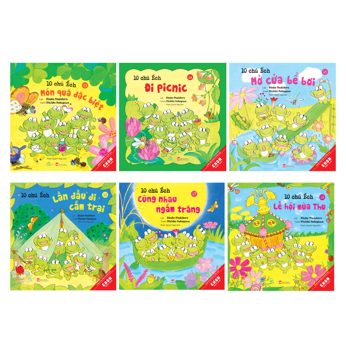 Bộ
						
										
										Bộ Sách Ehon Nhật Bản - 10 Chú Ếch - Phần 3 - Tập 13-18 (Bộ 6 Cuốn) - Ảnh 2