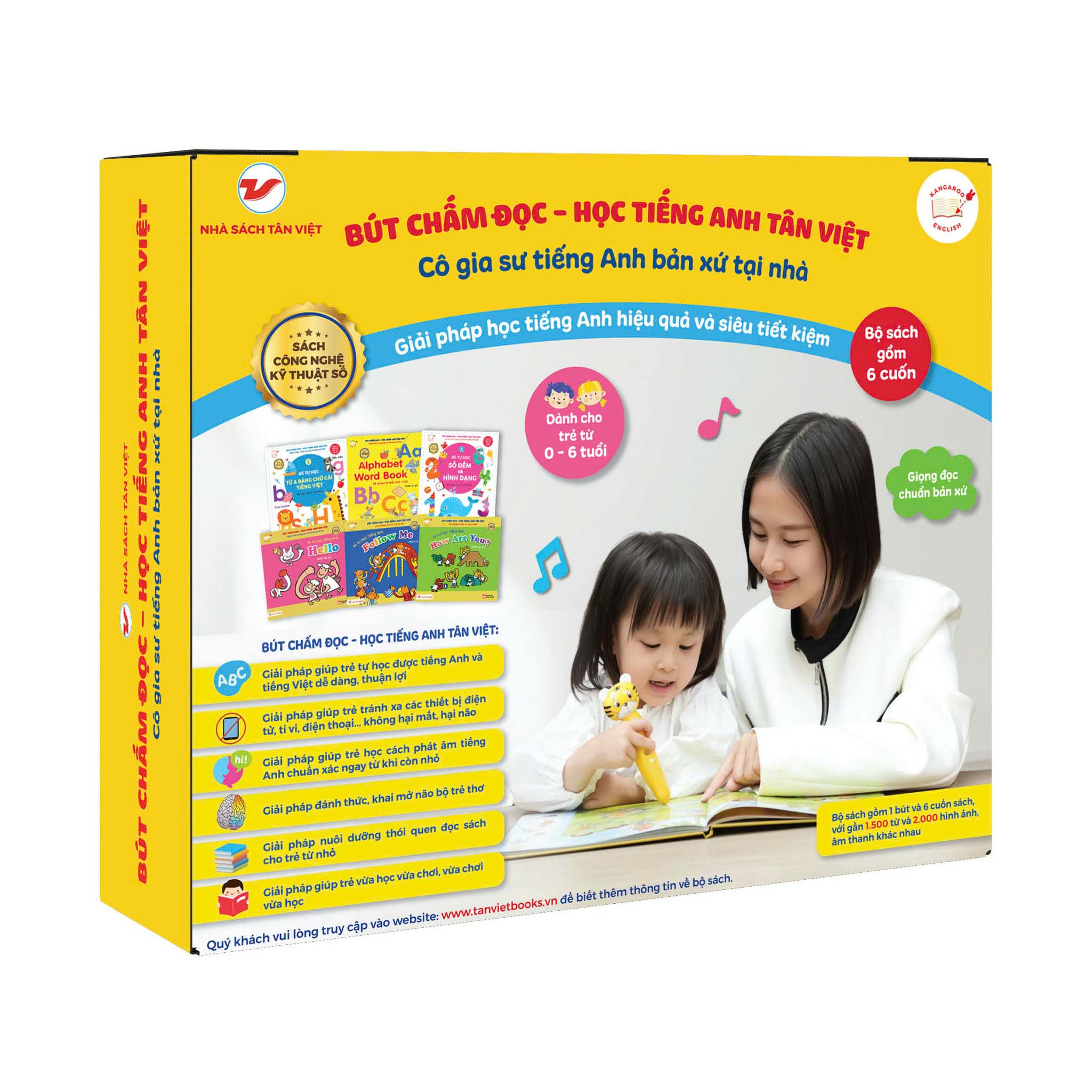 Bộ Bút Chấm Đọc-Học Tiếng Anh Tân Việt - Cô Gia Sư Tiếng Anh Bản Xứ Tại Nhà - Phiên Bản 6 Sách (Dành Cho Trẻ Từ 0 Đến 6 Tuổi) - Ảnh 4