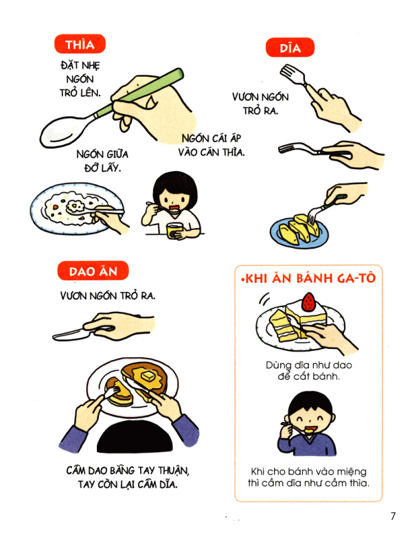 bộ cẩm nang sinh hoạt bằng tranh cho bé tập 2 - kĩ năng khi ăn uống (tái bản 2019) - Ảnh 8