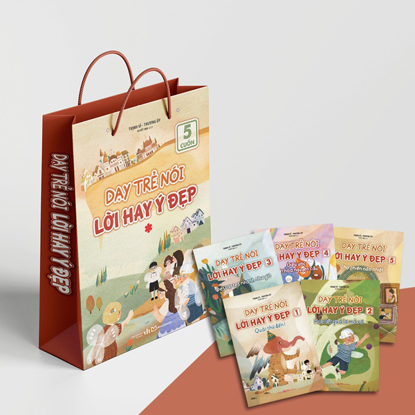 Bộ Dạy Trẻ Nói Lời Hay Ý Đẹp - Quyển 1 - 5 (Bộ Túi 5 Cuốn)