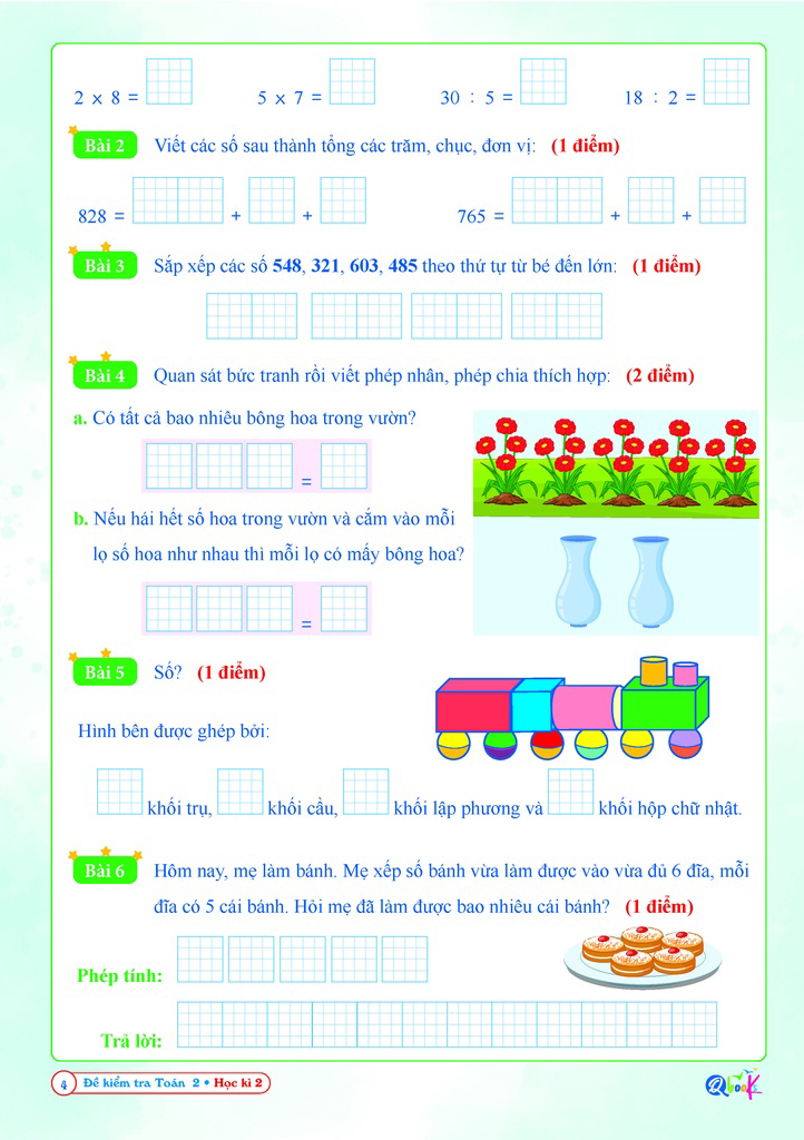 Bộ Đề Kiểm Tra Toán 2 - Học Kì 2 (Cánh Diều) - Ảnh 8