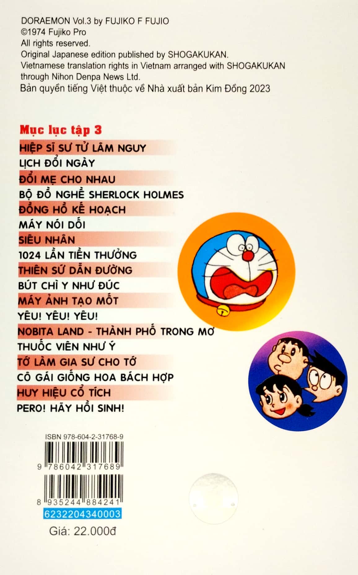 bộ doraemon - chú mèo máy đến từ tương lai - tập 3 (tái bản 2023) - Ảnh 6