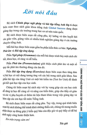 bộ global success - chinh phục ngữ pháp và bài tập tiếng anh lớp 6 - tập 2 (có đáp án) - Ảnh 5