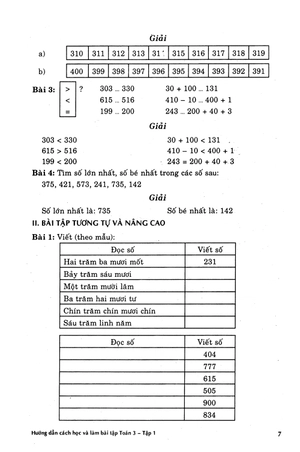 bộ hướng dẫn cách học và làm bài tập toán lớp 3 - tập 1 (tái bản 2016) - Ảnh 7