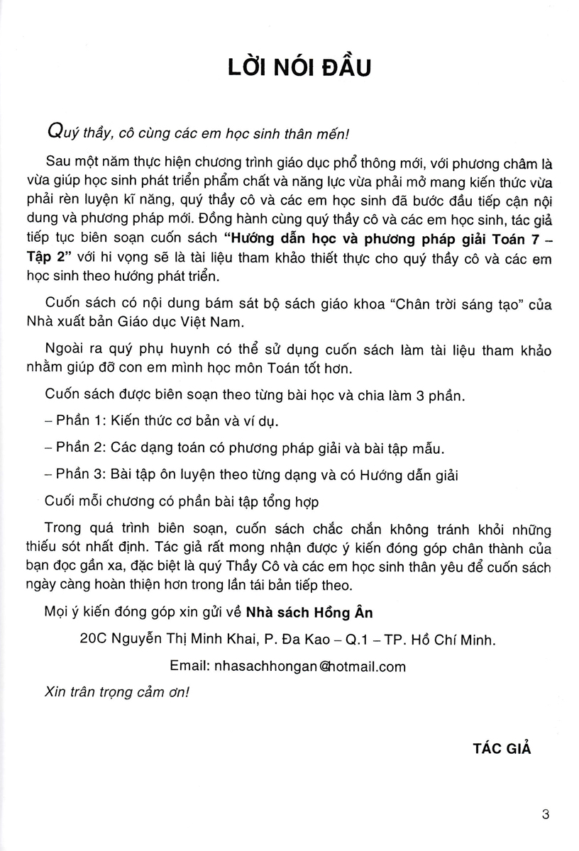 Bo
Huong Dan Hoc Va Phuong Phap Giai Toan 7 - Tap 2 (Chan Troi) - Ảnh 2