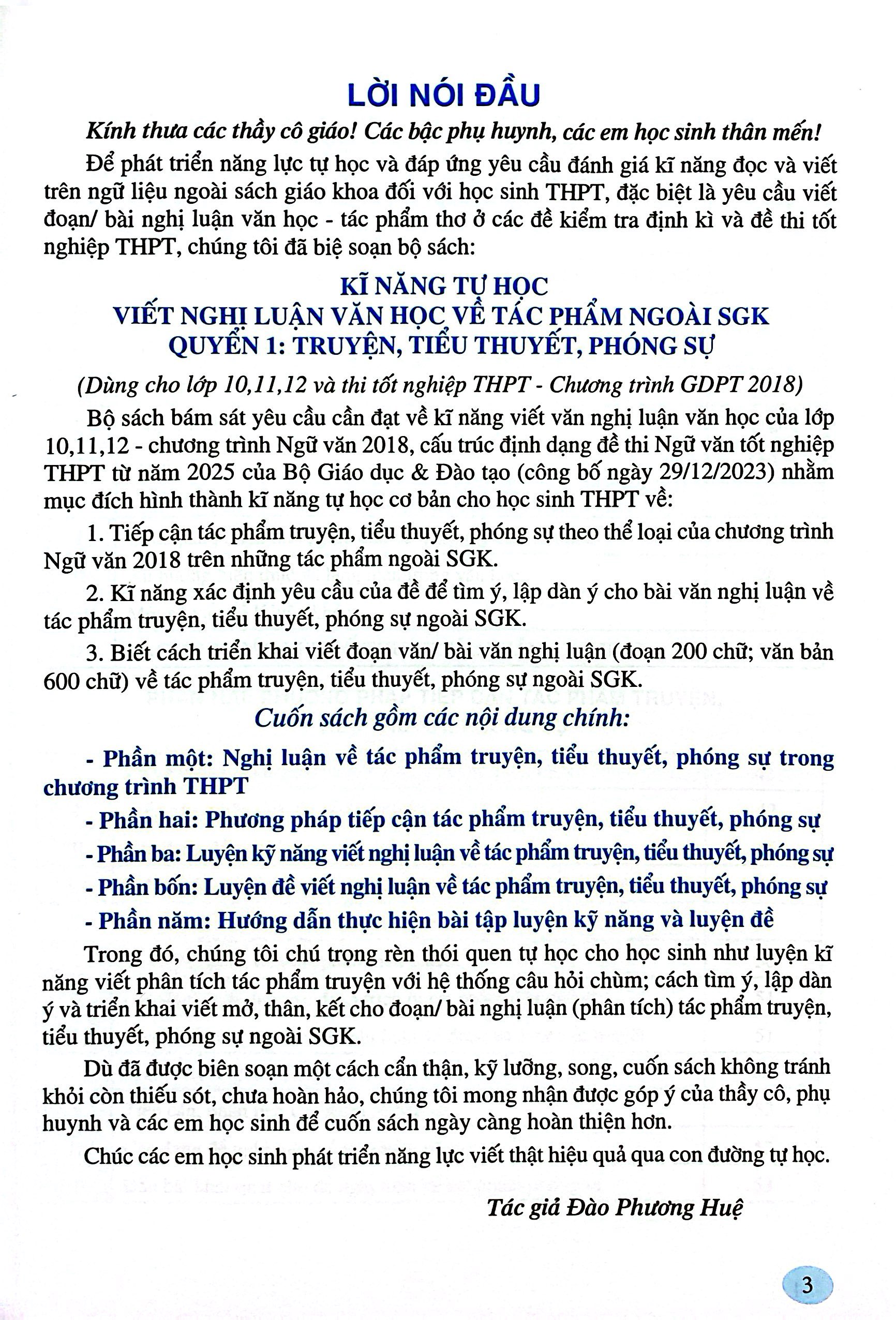 Bo
Ki Nang Tu Hoc Viet Van Nghi Luan Van Hoc Ve Tac Pham Ngoai SGK - Quyen 1 - Truyen, Tieu Thuyet, Phong Su - Ảnh 3
