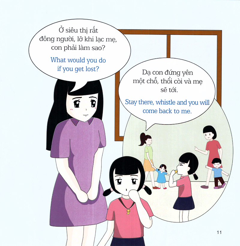 bộ kỹ năng thoát hiểm cho bé yêu - tập 4 - thoát hiểm khi bị lạc bị chó tấn công - escapting from getting lost, dog's attack (tái bản 2019) - Ảnh 7