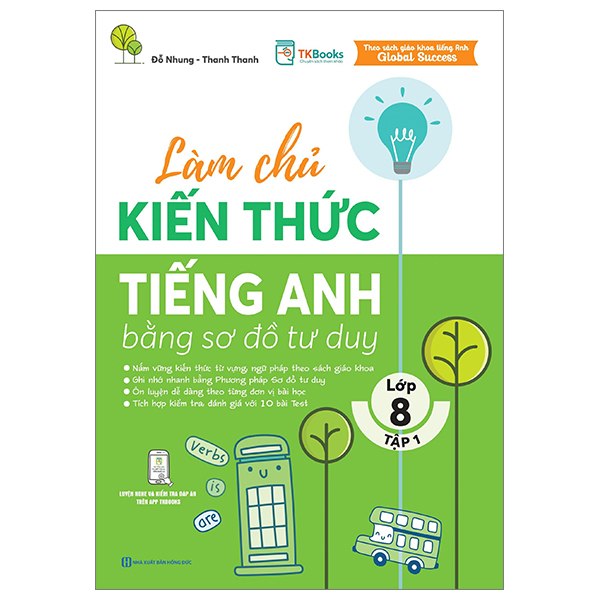 bộ làm chủ kiến thức tiếng anh bằng sơ đồ tư duy lớp 8 - tập 1