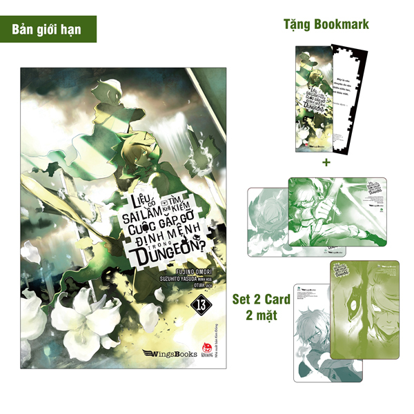 Bộ
Liệu Có Sai Lầm Khi Tìm Kiếm Cuộc Gặp Gỡ Định Mệnh Trong Dungeon - Tập 13 - Bản Giới Hạn - Tặng Kèm Bookmark + Set 2 Card 2 Mặt