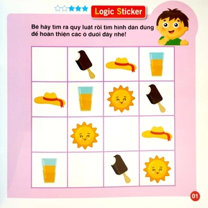 bộ logic sticker for kids - dán hình phát triển tư duy cho bé - quyển 4 (dành cho trẻ 2-8 tuổi) - Ảnh 3