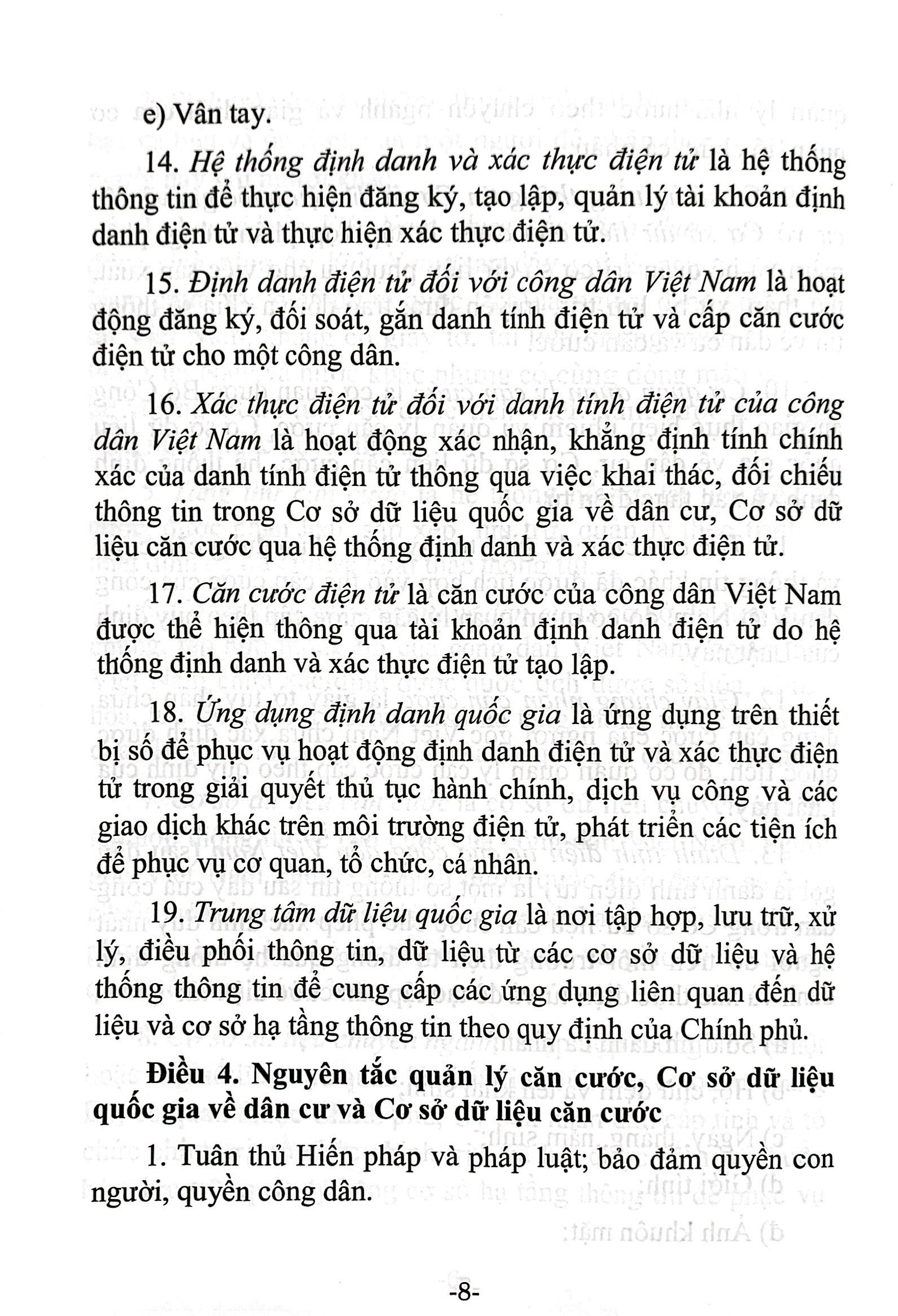 Bộ Luật Căn Cước (Hiện Hành) (Được Quốc Hội Thông Qua Ngày 27/11/2023, Có Hiệu Lực Thi Hành Từ Ngày 01/7/2024) - Ảnh 7