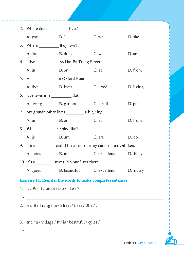 bộ luyện chuyên sâu ngữ pháp và từ vựng tiếng anh lớp 4 - tập 2 - Ảnh 10