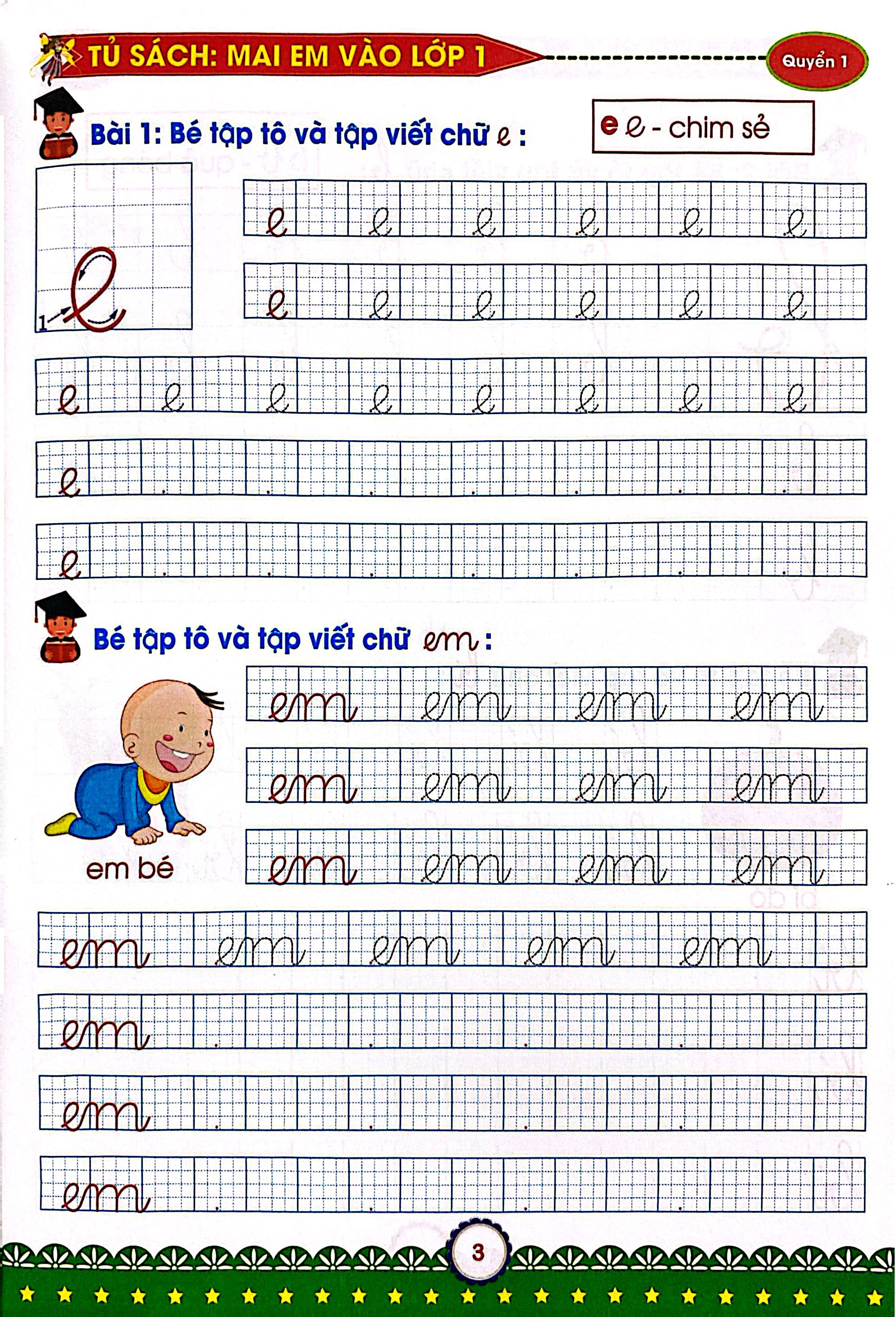 Bo
Mai Em Vao Lop 1 - Danh Cho Tre 5-6 Tuoi - Be Tap To Va Tap Viet - Quyen 1 (Tai Ban 2024) - Ảnh 4