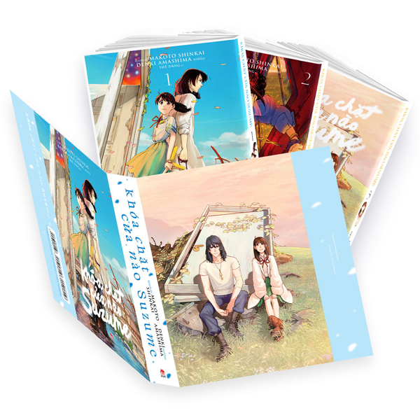 bộ manga - khóa chặt cửa nào suzume - tập 1-3 (bộ 3 tập) - tặng kèm case đựng