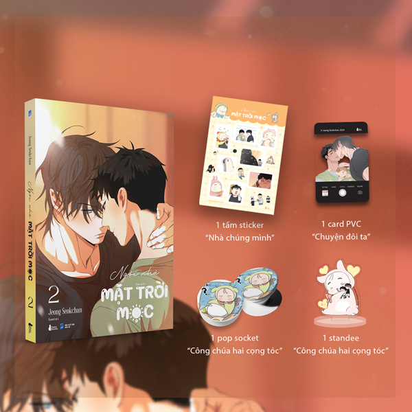 Bộ
						
										
										Ngôi Nhà Mặt Trời Mọc - Tập 2 - Bản Đặc Biệt - Tặng Kèm Tấm Sticker “Nhà Chúng Mình” + Standee “Công Chúa Hai Cọng Tóc” + Pop Socket “Công Chúa Hai Cọng Tóc” + Card PVC “Chuyện Đôi Ta”
