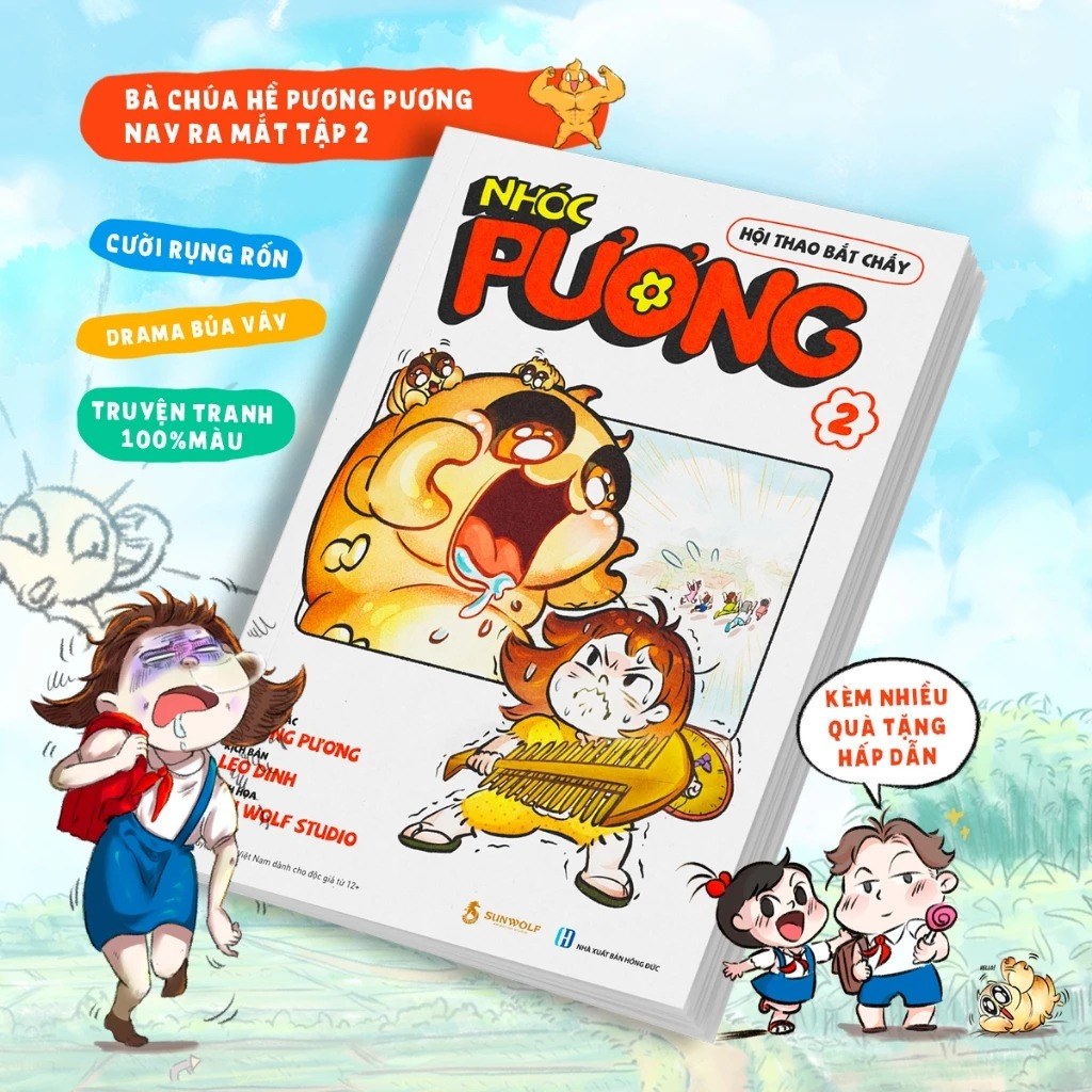 Bộ Nhóc Pương - Tập 2 - Hội Thao Bắt Chấy - Bản Đặc Biệt - Tặng Kèm 1 Postcard + 1 Móc Khóa + 3 Badge - Ảnh 3