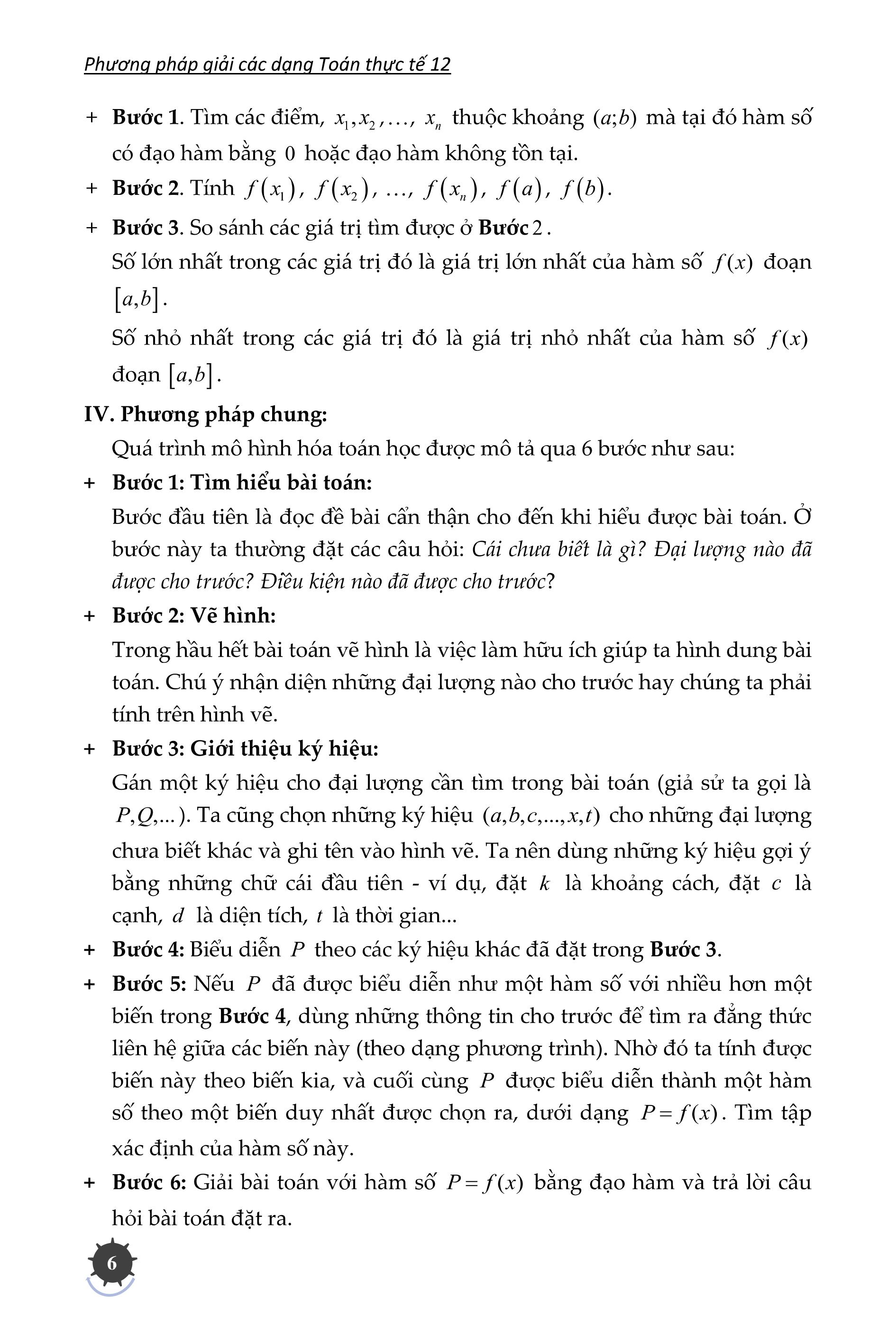Bộ Phương Pháp Giải Các Dạng Toán Thực Tế 12 - Ảnh 6