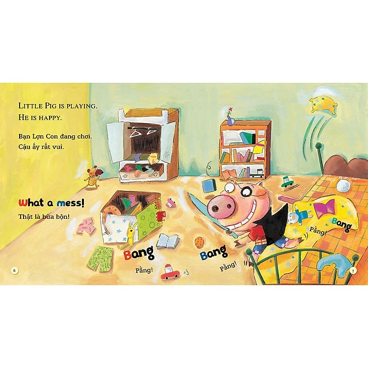 Bo
Playtime In English - Level 4 - Little Pig's Room - Can Phong Cua Lon Con - Ảnh 3