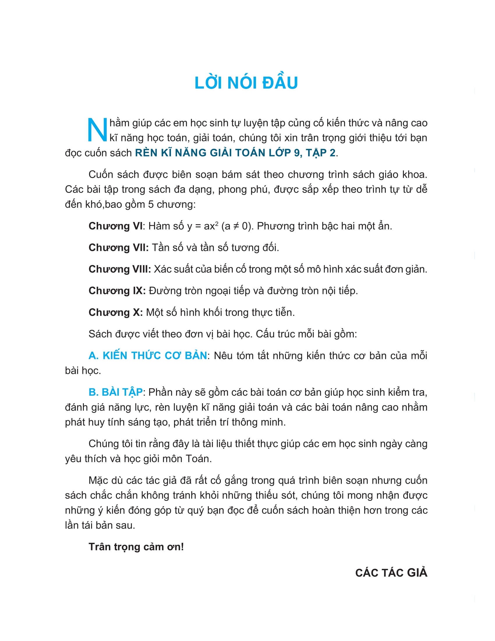 Bộ Rèn Kĩ Năng Giải Toán Lớp 9 - Tập 2 - Ảnh 3
