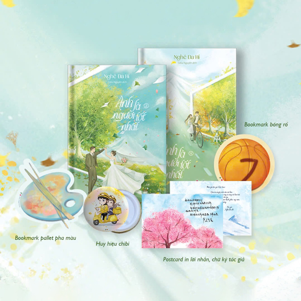 Bộ Sách Anh Là Người Tốt Nhất - Tập 1 + Tập 2 (Bộ 2 Tập) - Bản Đặc Biệt - Tặng Kèm Bookmark Pallet Pha Màu + Bookmark Bóng Rổ + Postcard + Huy Hiệu Chibi