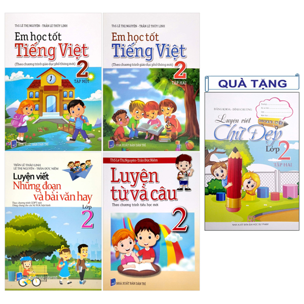 Bộ Sách Em Học Giỏi Tiếng Việt 2 (Bộ 4 Cuốn) - Tặng Kèm Sách Luyện Viết Chữ Đẹp Lớp 2 - Tập 2